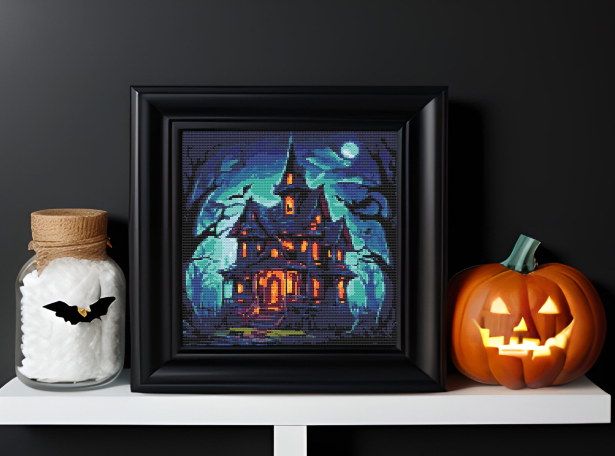 Haunted House cross stitch pattern