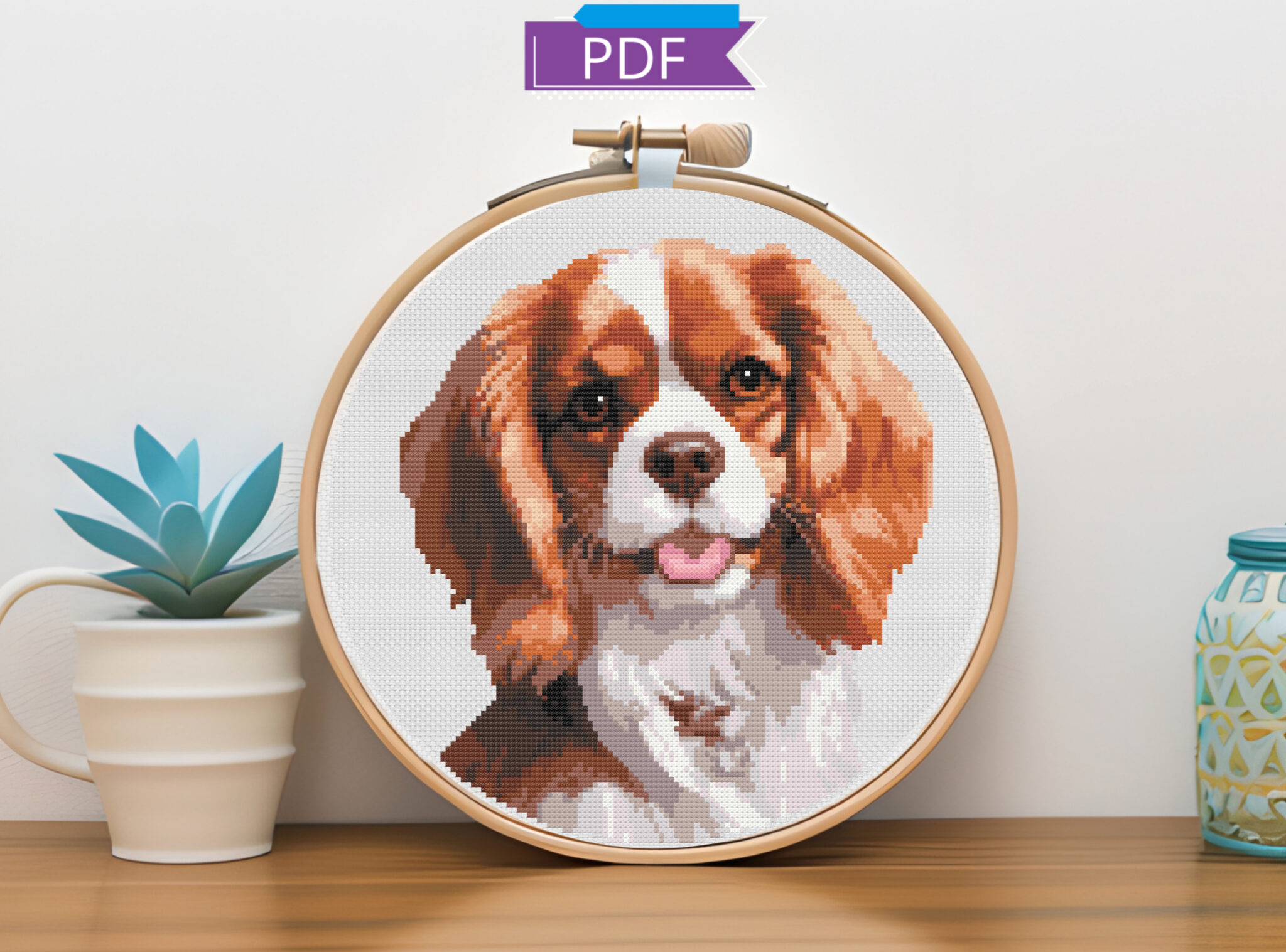 King Charles Cavalier cross stitch pattern