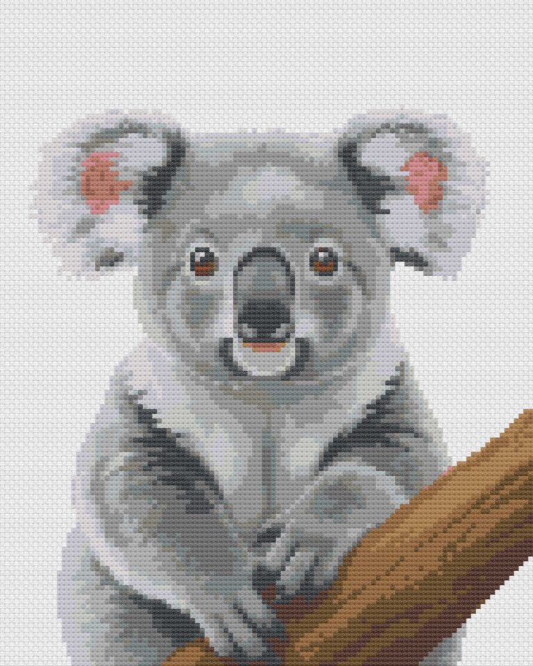 Cute Koala cross stitch pattern
